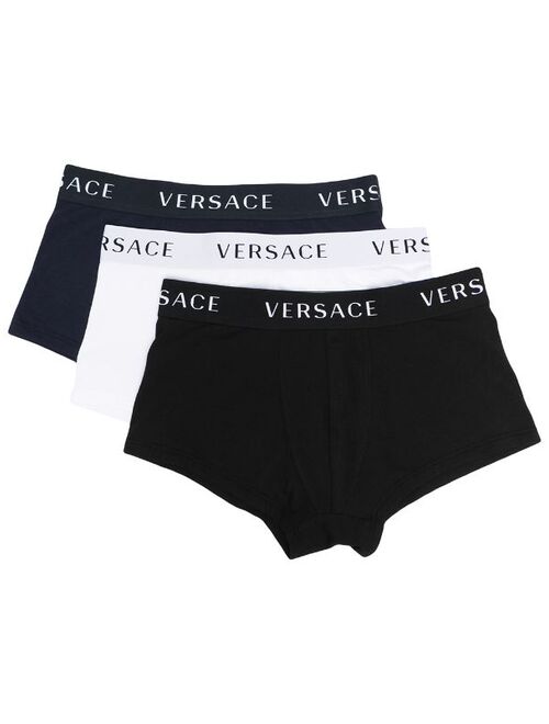 Versace three-pack logo boxer briefs