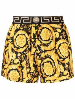 baroque-pattern elasticated-waistband boxers