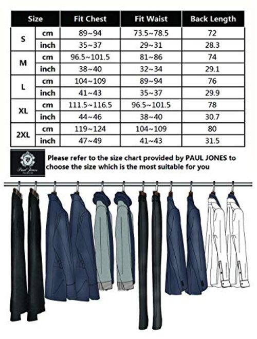PJ Paul Jones PAUL JONES Mens V-Neck Knitting Vest Classic Sleeveless Pullover Sweater Vest