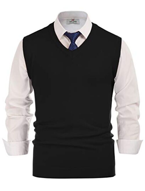 PJ Paul Jones PAUL JONES Mens V-Neck Knitting Vest Classic Sleeveless Pullover Sweater Vest