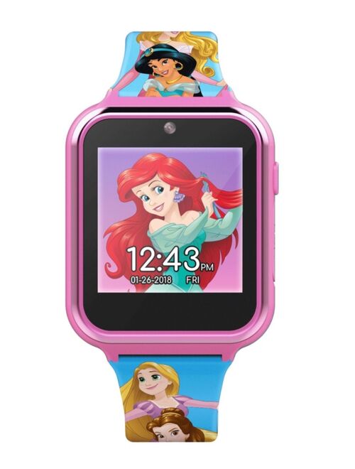 Accutime Disney Princess Kid's Touch Screen Pink Silicone Strap Smart Watch, 46mm x 41mm
