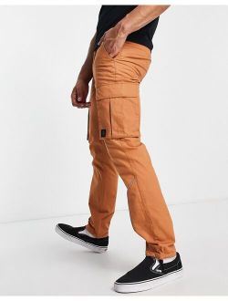 skinny ripstop cargo pants in orange