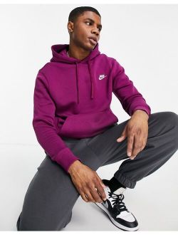 Club Fleece hoodie in sangria purple