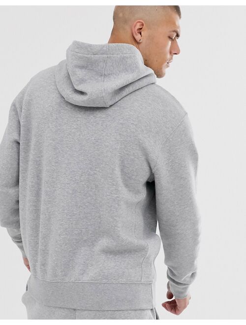 Nike Club Fleece HBR hoodie in gray heather