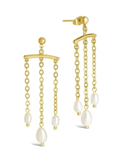 STERLING FOREVER Women's Chains and Pearls Chandelier Drop Earrings