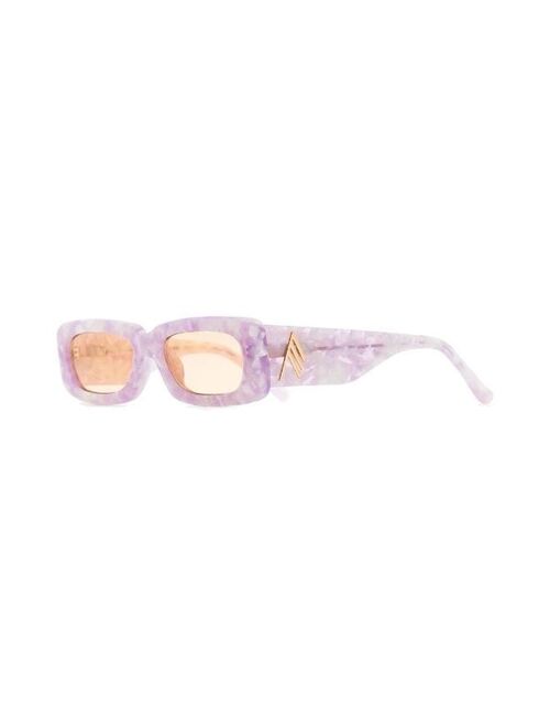 Linda Farrow x The Attico Marfa marble-print sunglasses