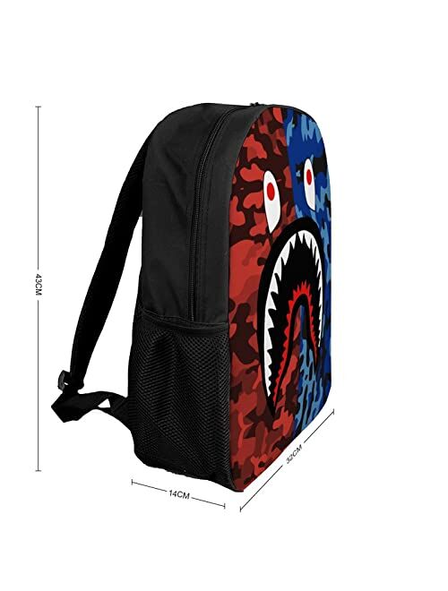 Bifmuzad Fashion 17inch Laptop Backpack,Large Capacity with Camouflage Pattern Backpack for Boys Girls