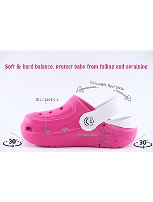 Jiameirui Classic Garden EVA Eco Friendly Clogs for Boys and Girls Breathable Non Slip Pool Slip Ons Lightweight Comfy Beach Sandals Water Shoes for Toddler and Little Ki