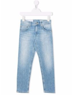 DONDUP KIDS straight-leg cotton-blend jeans