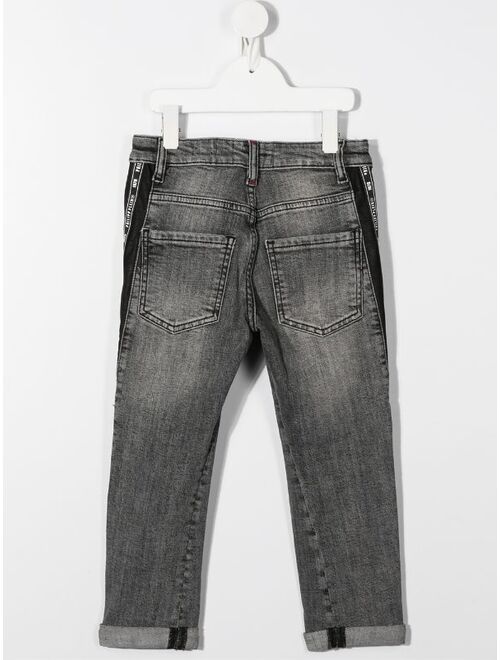 Philipp Plein Junior Iconic Plein straight-leg jeans