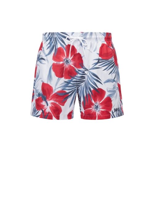 Hugo Boss BOSS Men's Floral-Print Swim Shorts