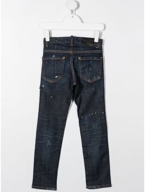 Dsquared2 Kids distressed straight-leg jeans