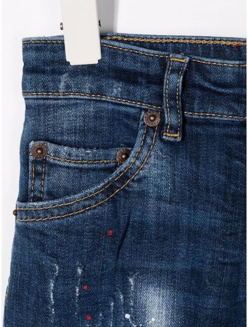Dsquared2 Kids stonewashed slim-cut jeans