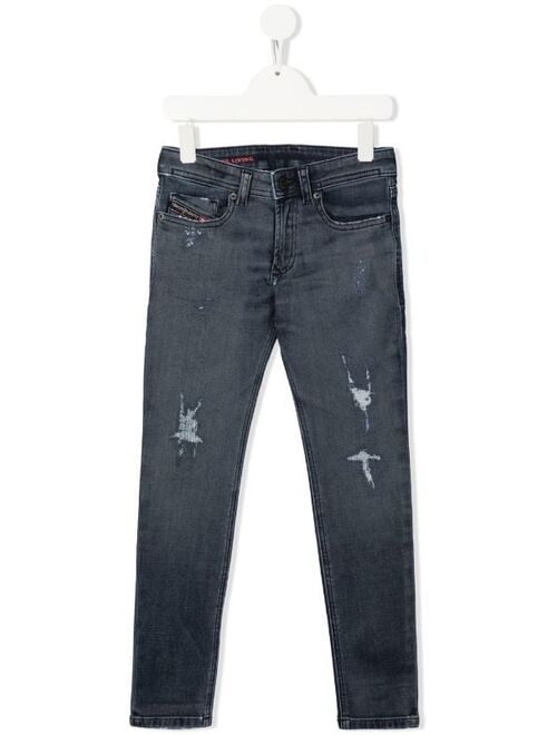 Diesel Kids distressed skinny jeans