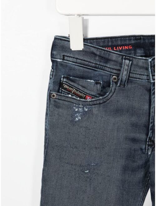 Diesel Kids distressed skinny jeans