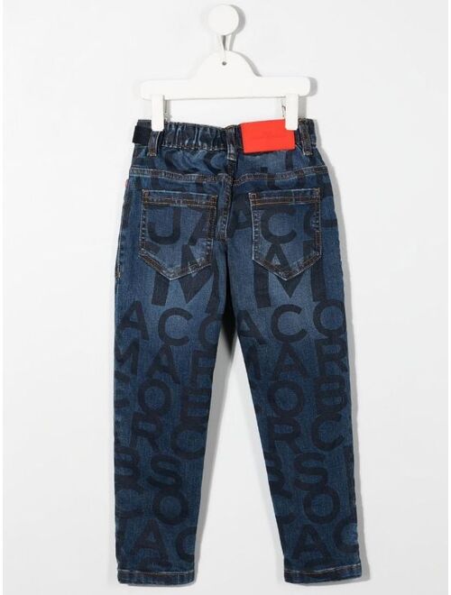 The Marc Jacobs Kids all-over logo print denim jeans