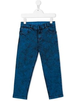 Kids washed straight-leg jeans