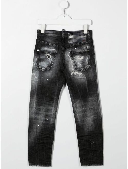 Dsquared2 Kids distressed stonewashed jeans