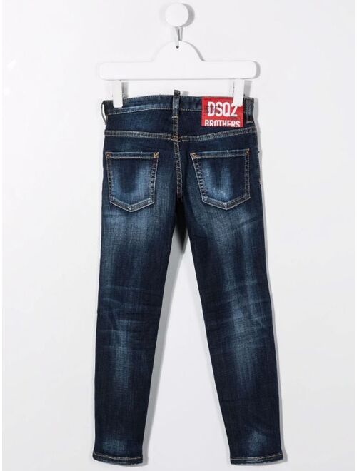 Dsquared2 Kids straight-leg distressed jeans