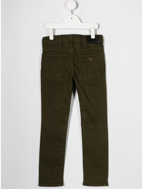 Emporio Armani Kids mid-rise straight leg denim jeans
