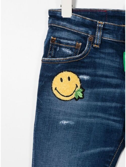 Dsquared2 Kids distressed cartoon jeans
