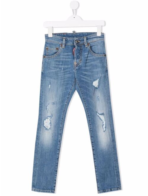 Dsquared2 Kids distressed-detail denim jeans