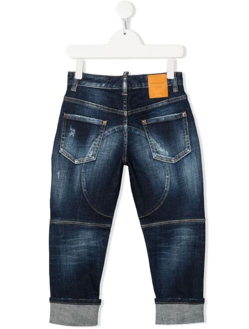 Dsquared2 Kids stonewashed patchwork jeans
