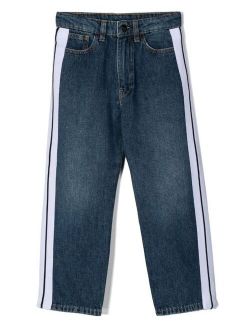Kids side stripe-detail jeans