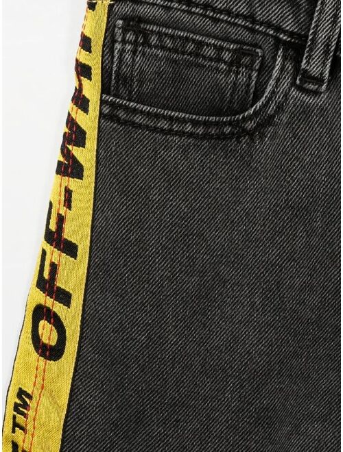 Off-White Kids side logo-print detail jeans