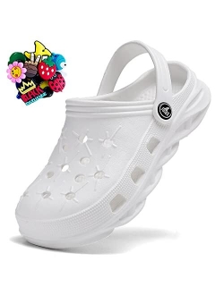 Gigiveras Toddler Clogs, Non-Slip Lightweight Breathable Kids Clogs for Boys and Girls Kids Classic Garden Clogs Home Slipper Indoor Outdoor Water Shoes Beach Sandals