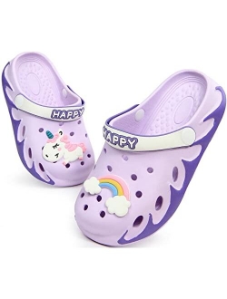 Sooneeya Kids Clogs with Cartoon Charms Girls Garden Shoes Toddler Summer Cute Sandals Boys Slippers Outdoor Indoor