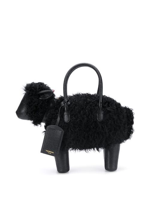 Thom Browne Sheep pebbled leather tote bag