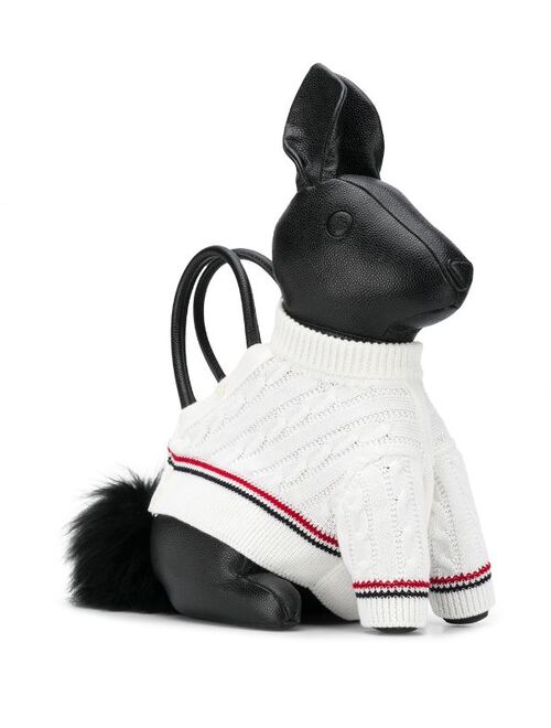 Thom Browne Rabbit knitted-jumper tote bag