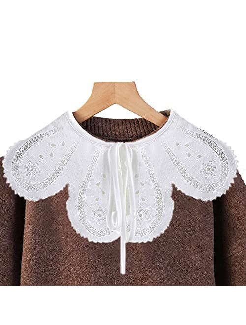 Ying Ying Chic YYC 1Pcs Lace Faux Collar Floral Fake Collar False Collar for Women Girls Summer Winter Clothing Accessories