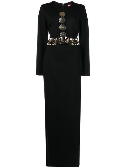 STAUD Delphine long-sleeve maxi gown