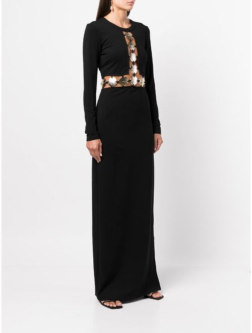 STAUD Delphine long-sleeve maxi gown