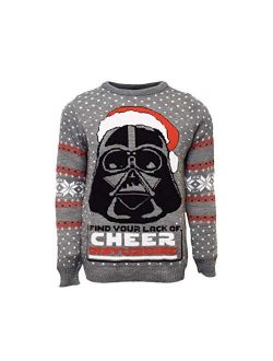 Numskull Unisex Official Star Wars Darth Vader Knitted Christmas Jumper for Men or Women - Ugly Novelty Sweater Gift