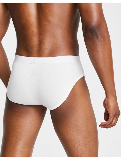 ASOS DESIGN briefs in white with cut-out panel