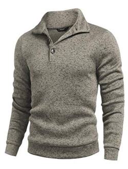 Men's Casual Slim Fit Pullover Sweater Knitted Thermal Sweatershirt