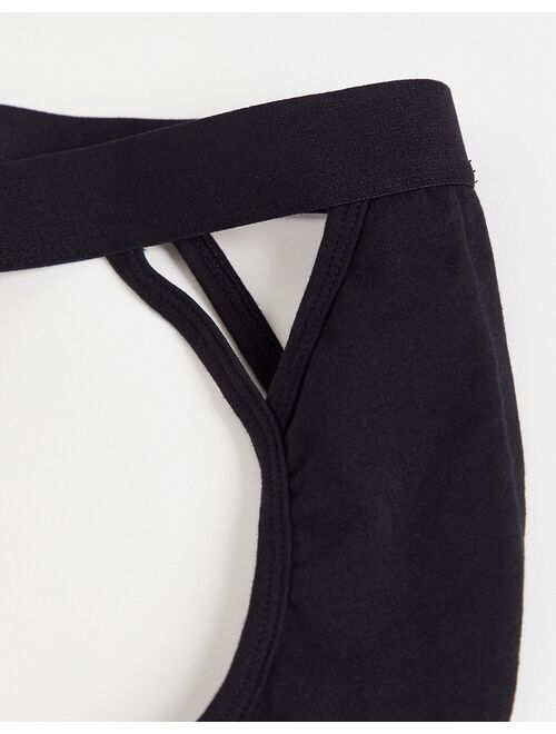 ASOS DESIGN jock strap with cut out front panels