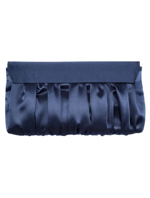 NINA Salome Satin Pleated Clutch
