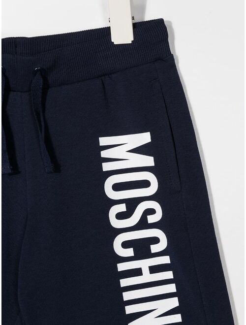 Moschino Kids logo-print jersey shorts