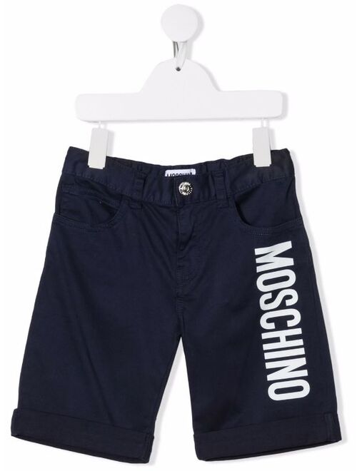 Moschino Kids logo-print bermuda shorts