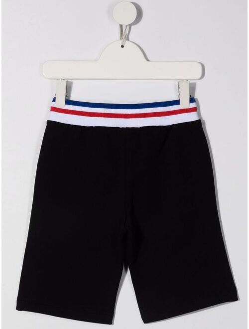 Moschino Kids logo-print straight-leg shorts