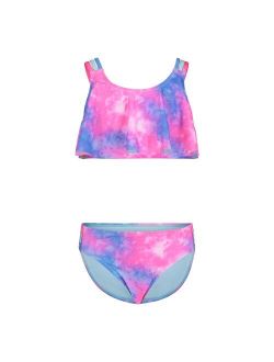 Girls 7-16 Under Armour Tie Dye Flutter Bikini Top & Bottoms Swimsuit Set