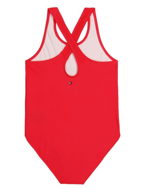 Tommy Hilfiger Big Girls Classic Flag Swimsuit