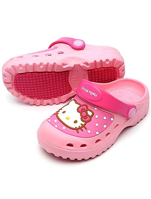 Joah Store Hello Kitty Girls Pink Dot Sandals Clog Mule EVA Shoes (Parallel Import/Generic Product)