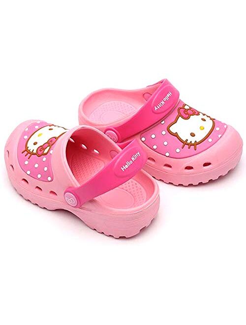 Joah Store Hello Kitty Girls Pink Dot Sandals Clog Mule EVA Shoes (Parallel Import/Generic Product)