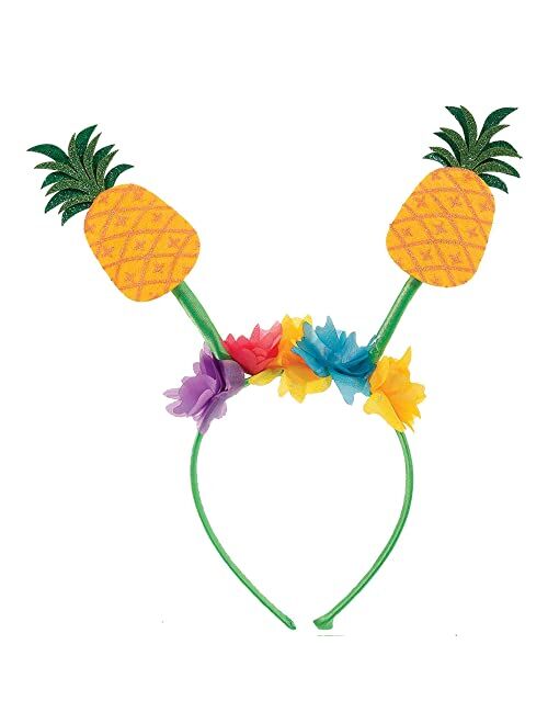 Amscan Summer Pineapple Headband - 10 1/4" x 10", Multicolor - 1 Pc
