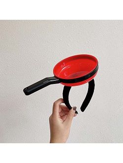 Generic Fake Food Hair Hoop Fun Kids Korean Style Headwear Cartoon Fried Egg Cute Hair Clip Funny Headband Female Hair Accessories(A)